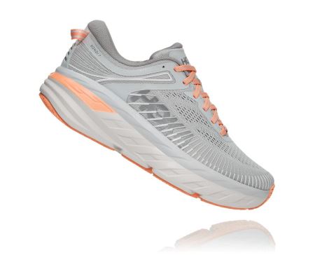 Hoka One One Bondi 7 - Tenis Caminhada Mulher Cinzentas Escuro | PT-aiX7OMi